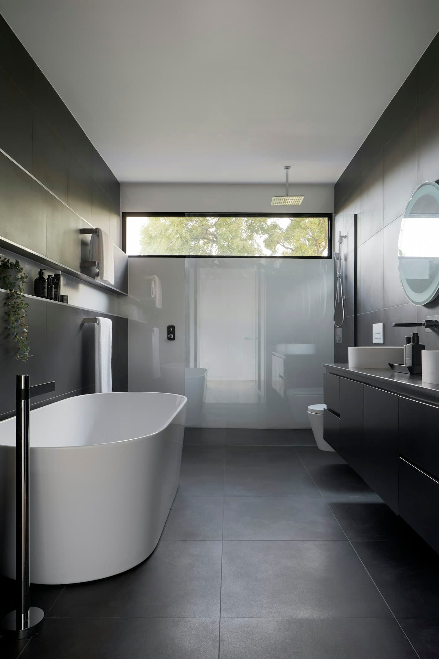 A renovated modern bathroom
