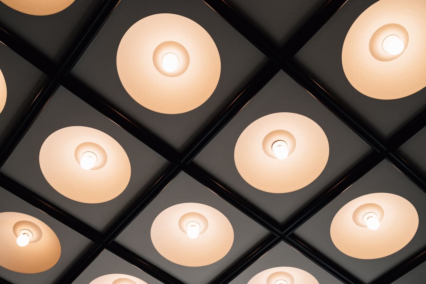 Modern recessed lighting in a finished room