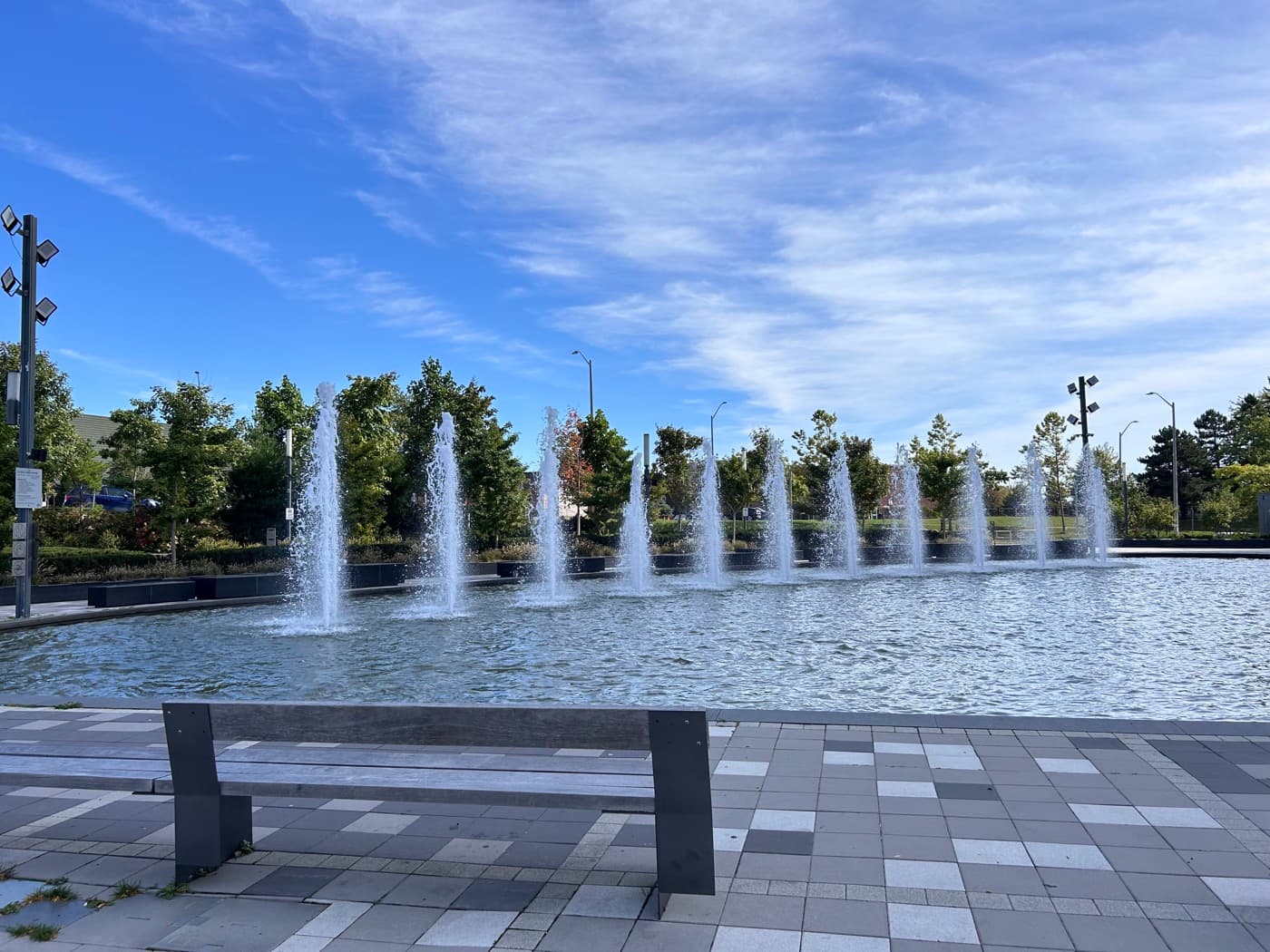 Pat Bayly Square, the downtown civic plaza in Ajax, Ontario