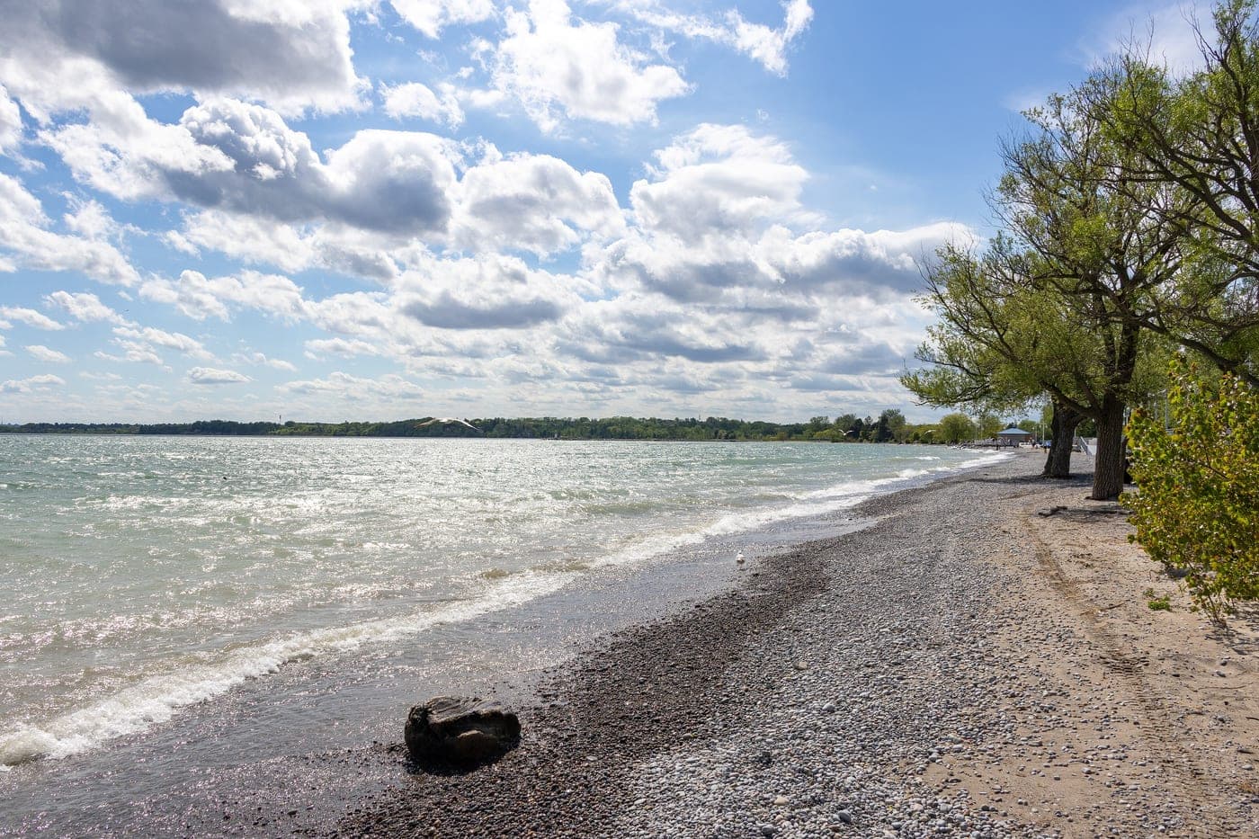 The Lake Ontario shoreline on the Durham Region waterfront in Pickering
